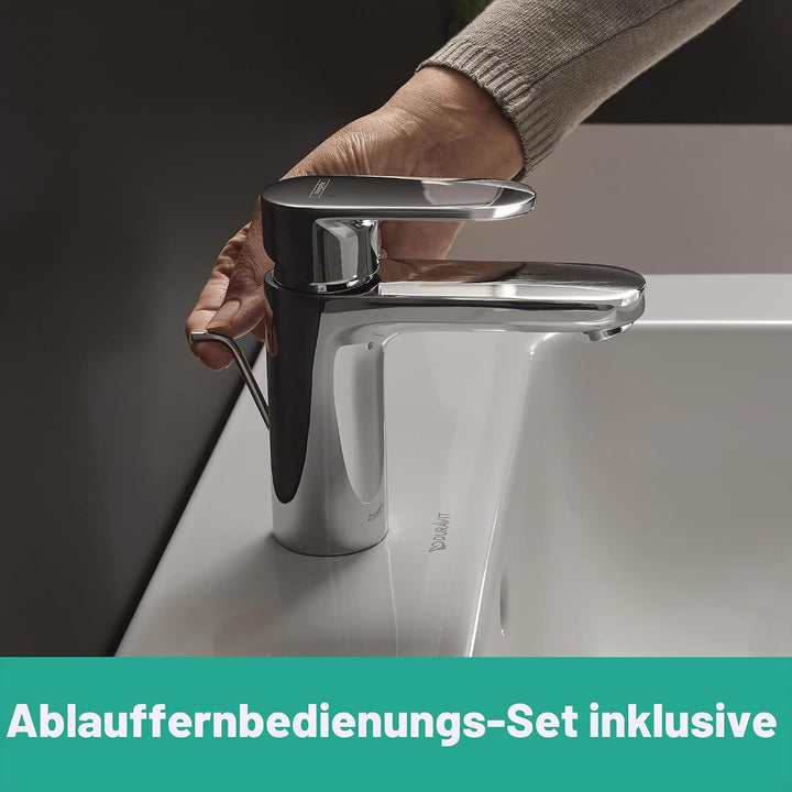 hansgrohe Vernis Blend - Waschtischarmatur mit Zugstangen-Ablauf, Wasserhahn Bad mit Auslauf Höhe 88