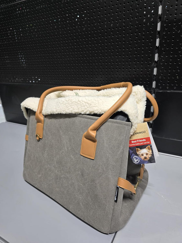 Hundetasche - Tragetasche Kuzco Braun – 40x25x29cm – Polyester – herausnehmbare Fütterung – Abnehmba