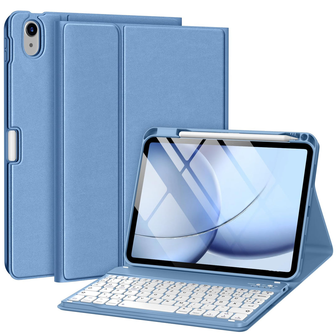 Hülle mit Tastatur für iPad A16 11 Generation 2025/10 Generation 2022(11/10.9 Zoll), Magnetische Ant