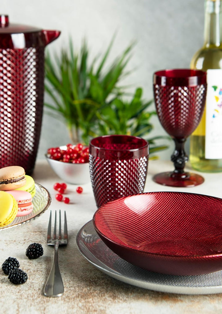 Brunch Time Rotweinglas 6er Set Diamond 39 cl rot