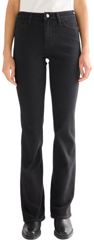 Wrangler Damen Jeans Bootcut 26W / 32L Dark Black, 26W / 32L Dark Black