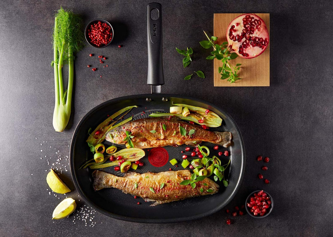 Tefal Emotion E3021204 Fischpfanne, 36 cm, Antihaftbeschichtung, dicker Boden, gleichmässige Hitzeve
