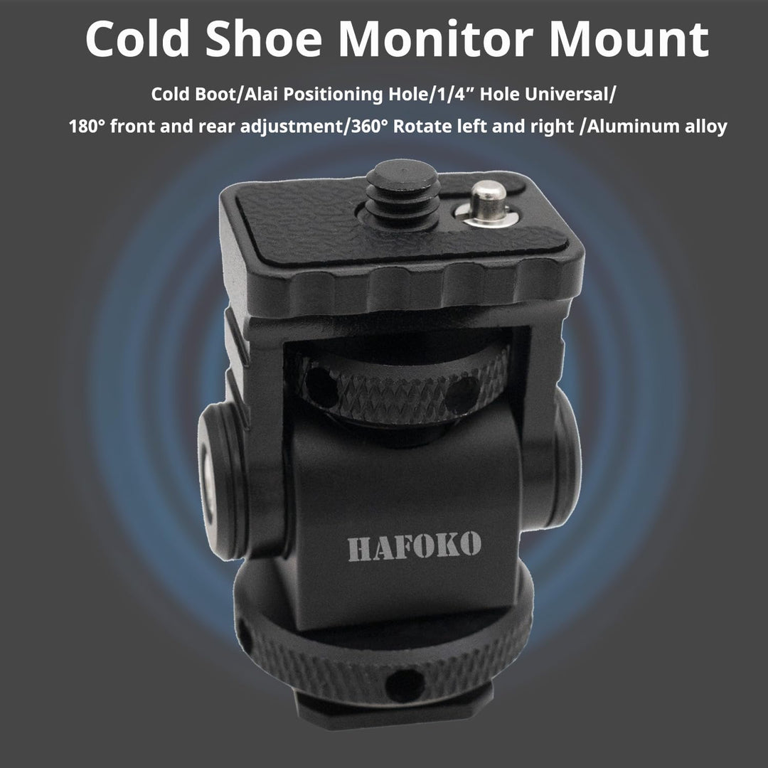 R015 Einstellbarer Kugelkopf Kamerawinkel Kaltschuh Monitor Halter mit 1/4 Zoll Schraube Anwendbare