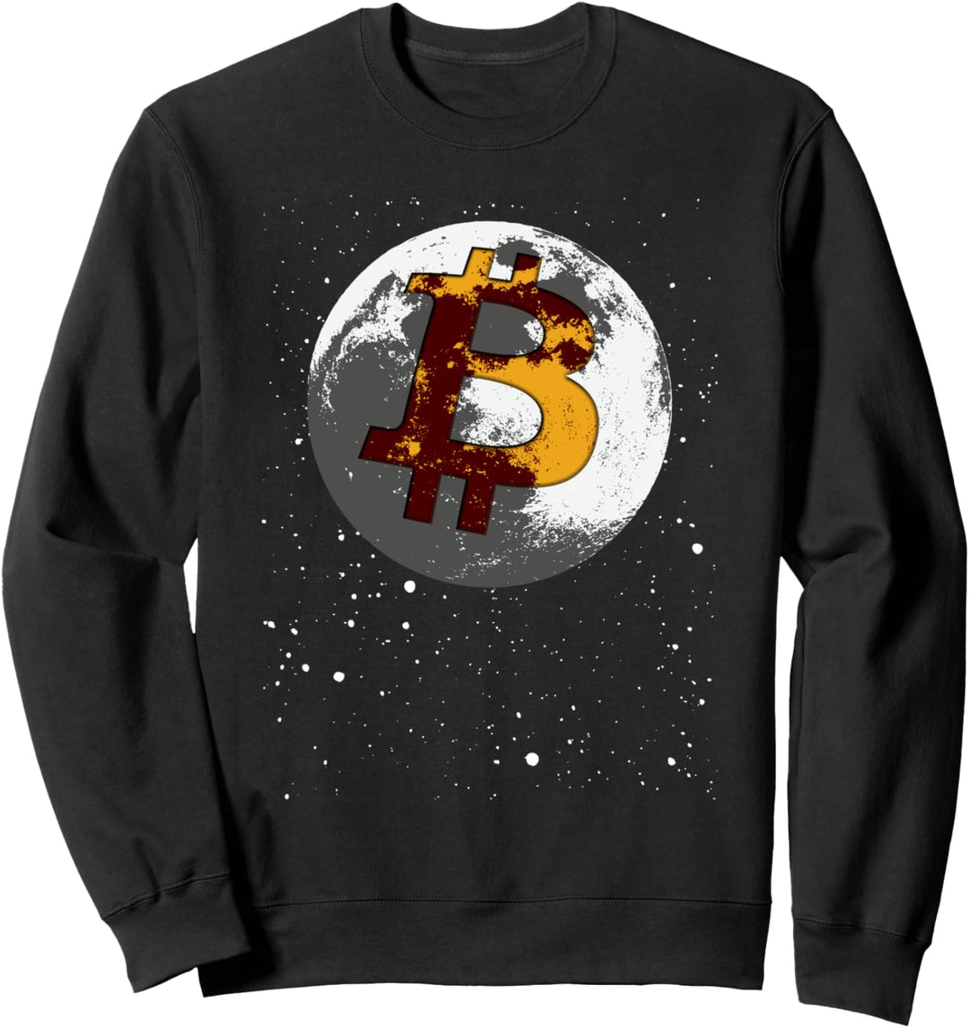 Bitcoin To The Moon, Crypto Logo For Traders And Investors Sweatshirt