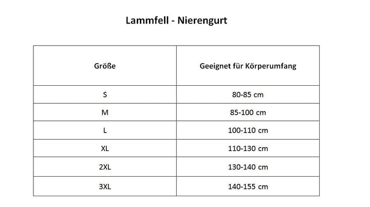 Lammfell - NIERENGURT Lammfellwärmer Nierenwärmer Rückenwärmer S-3XL Grösse M, Farbe Gelb M Gelb, M
