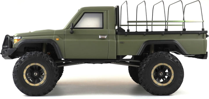 Amewi 22474 RC Scale Crawler AMXRock RCX8BS Pick-Up 1:8, RTR Militär grün, Mattgrün