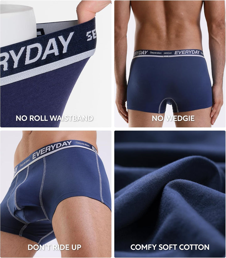 Separatec Boxershorts Herren 7er Pack aus Weicher Baumwolle Unterhosen Männer mit Unterstützender Se