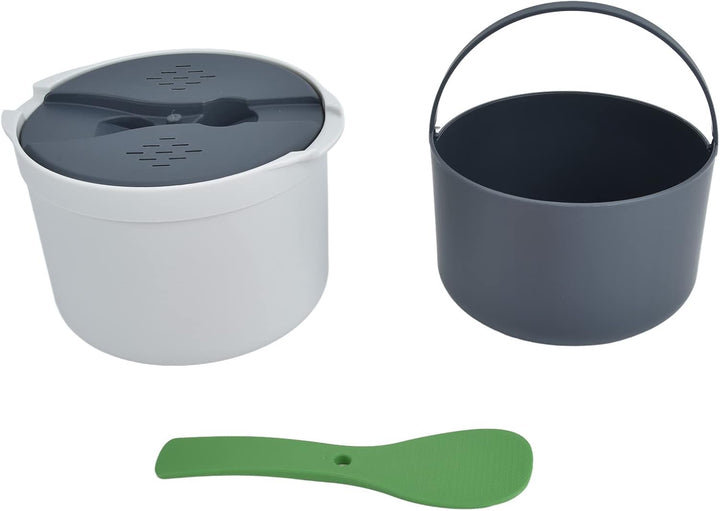 Marhynchus Mikrowellen-Reiskocher-Kochgeschirr-Set, 2 L, Lebensmittelechtes PP-Material, Reis, Löffe