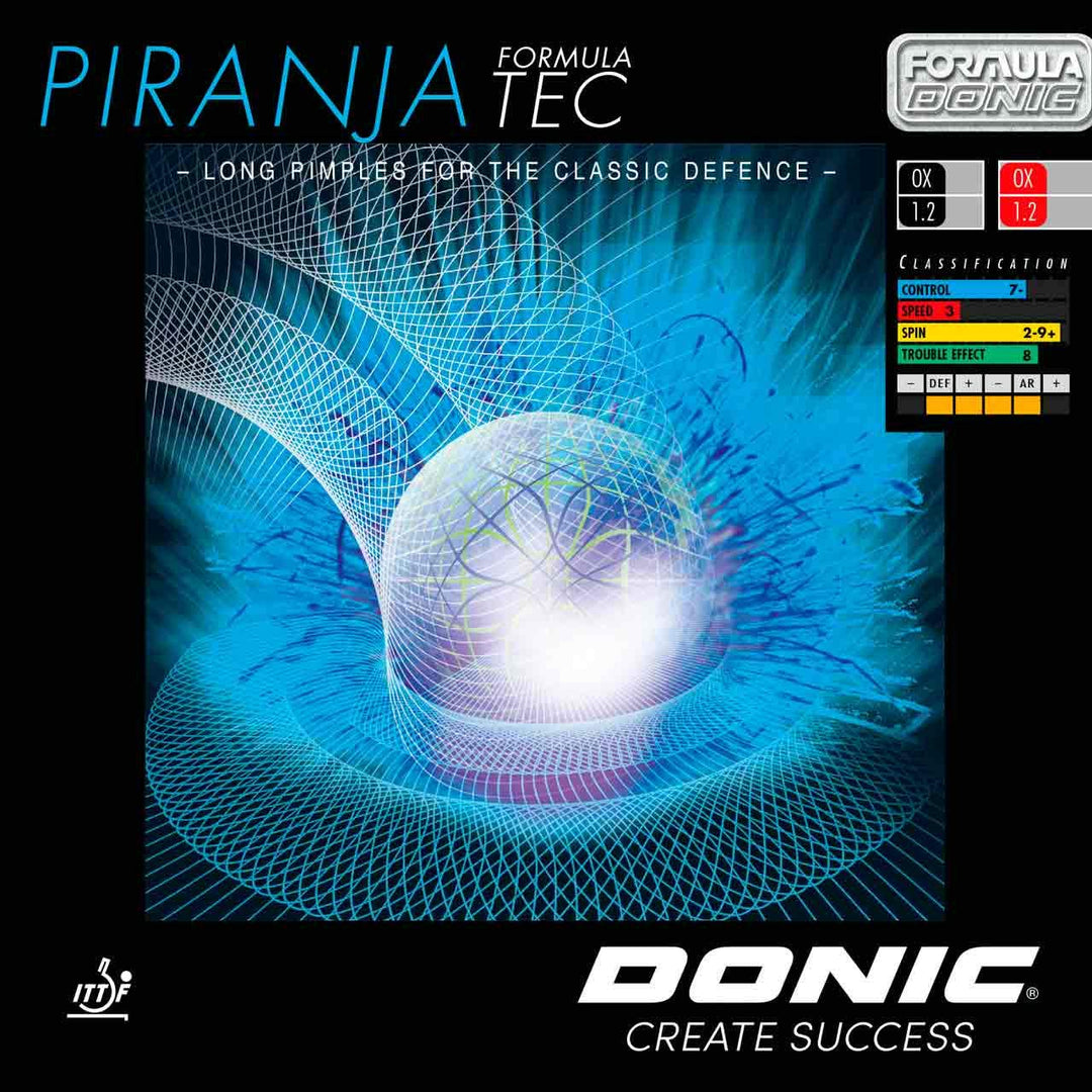 Donic Belag Piranja Formula Tec rot 1,2 mm, rot 1,2 mm