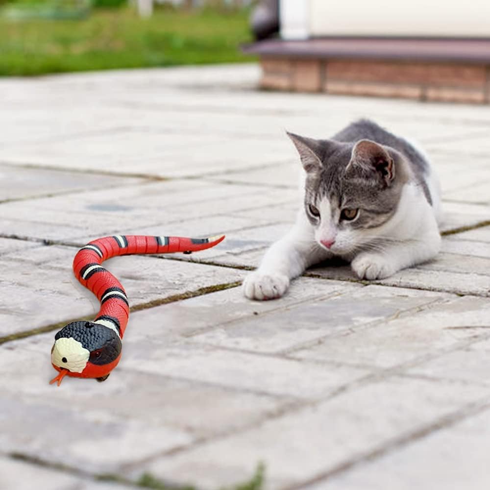 Spielzeugschlange Katze, XiXiRan Schlangenspielzeug Elektrisches, Katzenspielzeug Schlange Usb, Schl