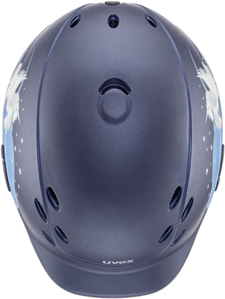 uvex Unisex Jugend, onyxx Reithelm, friends II pink mat 49-54 cm unicorn navy, 49-54 cm unicorn navy