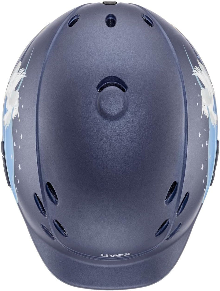 uvex Unisex Jugend, onyxx Reithelm, friends II pink mat 49-54 cm unicorn navy, 49-54 cm unicorn navy