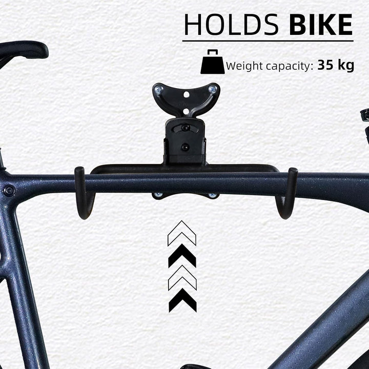 CCLIFE Fahrrad Wandhalterung Faltbar Drehbar Ausziehbar Fahrradhalterung Wand MAX.35kg Fahrradhalter