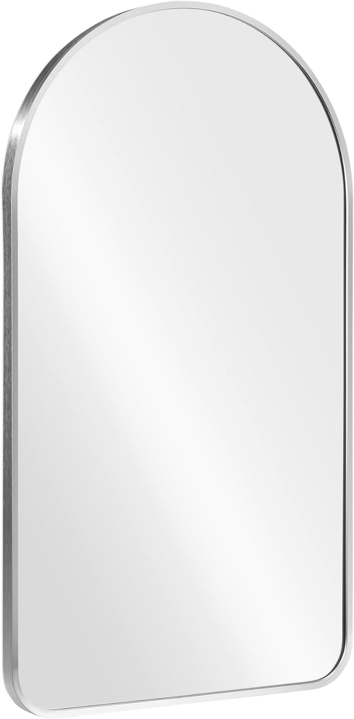 Navaris Wandspiegel gewölbt mit Rahmen - Deko Spiegel 45 x 80 cm zum Aufhängen - Badezimmerspiegel F