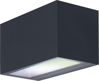 LEDVANCE SMART+ WI-FI WIDE BRICK RGB 14,5cm- dimmbare LED Wandleuchte dunkelgrau mit hochwertigem Al