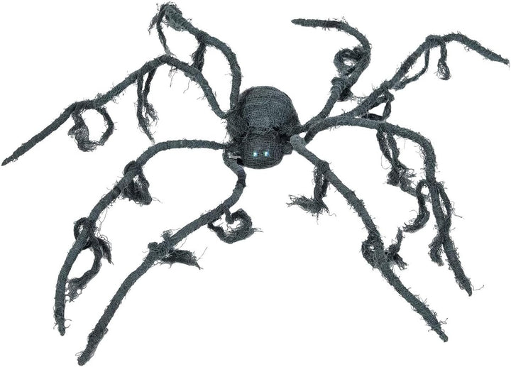 EUROPALMS Halloween Spinne, animiert, 110x8cm | Animierte Spinne mit Licht-, Sound- und Bewegungseff