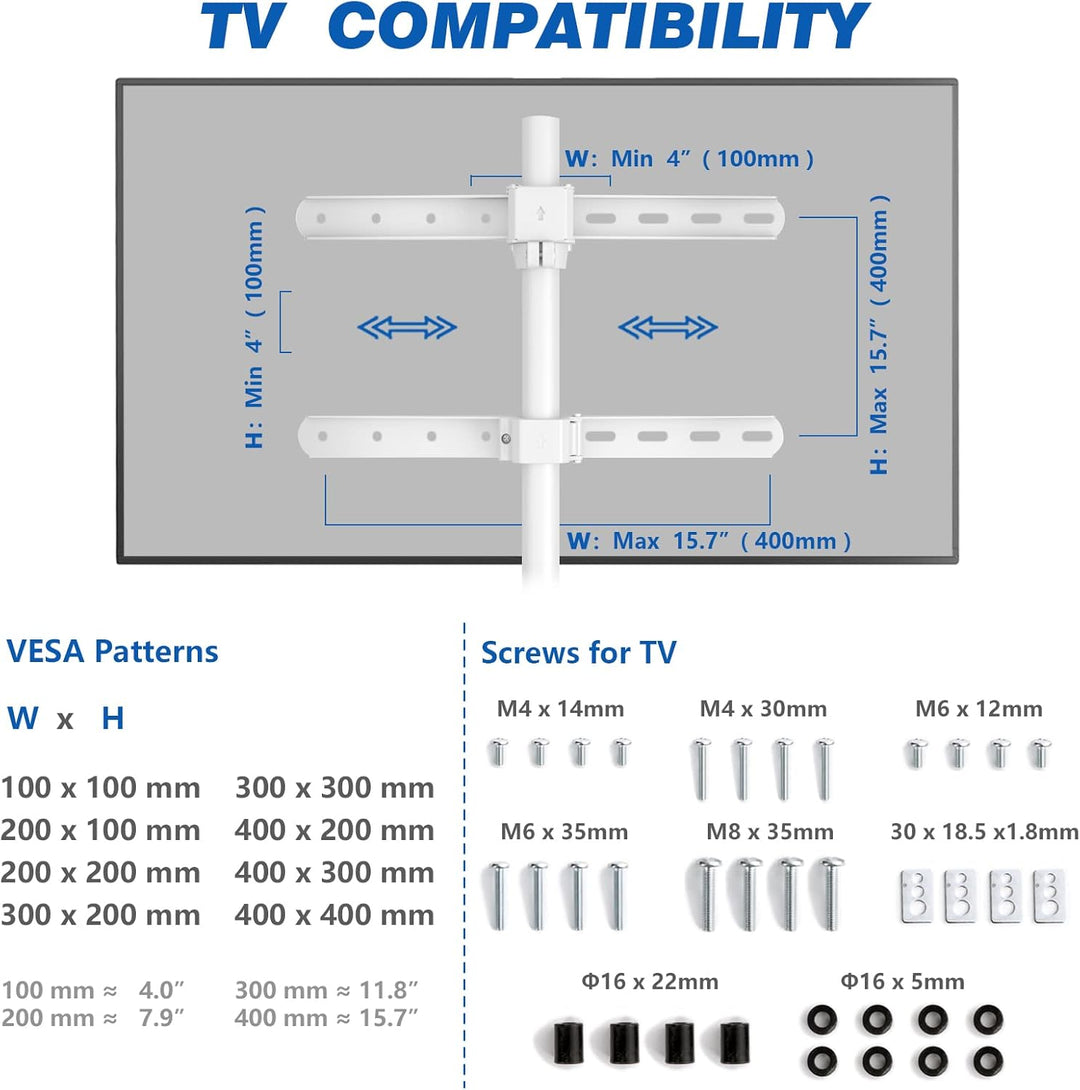 RFIVER Tripod TV Ständer Stativ Ständer Tripod Fernsehständer TV Bodenständer mit Staffelei Höhenver