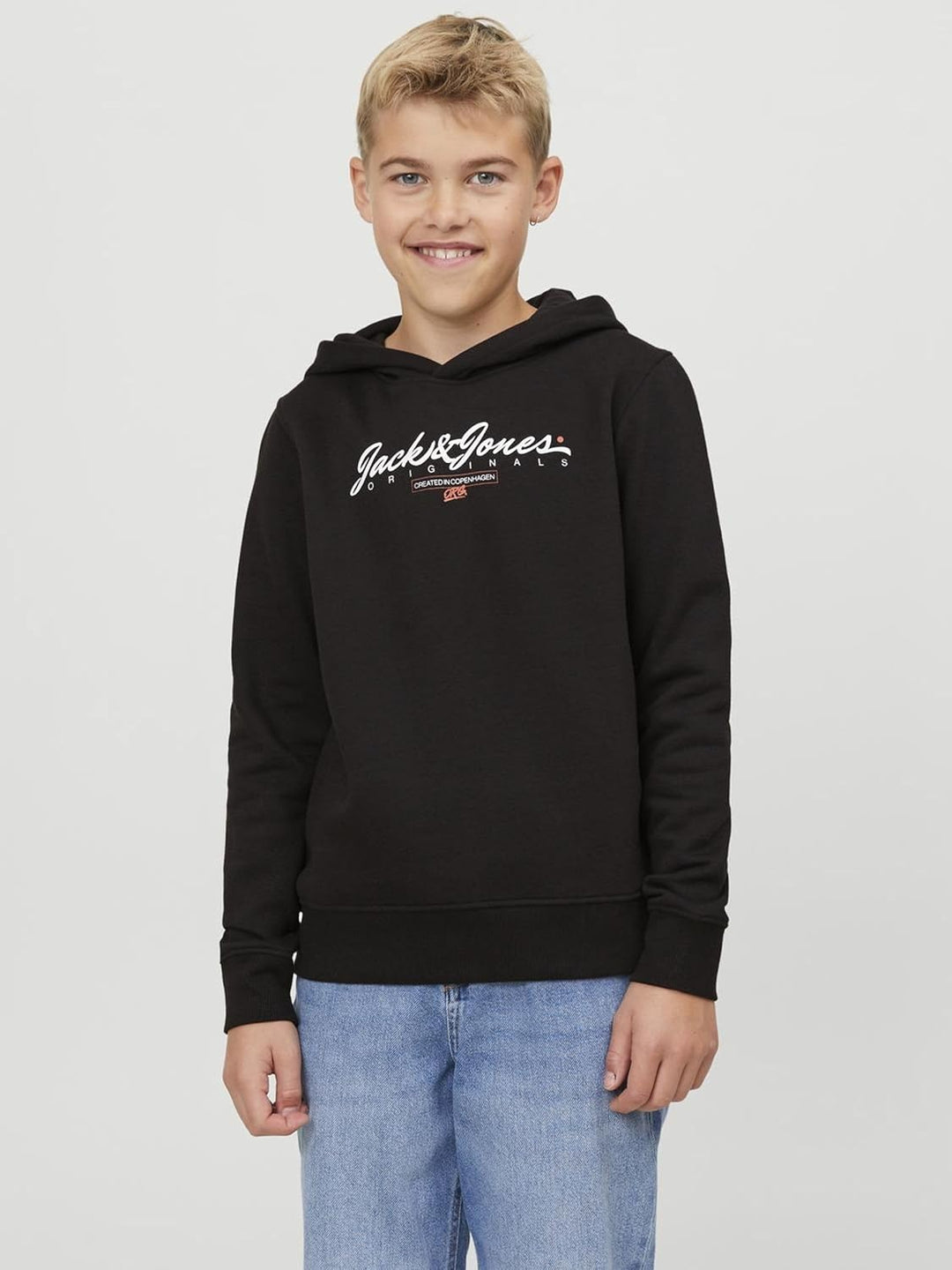 JACK & JONES Boy Kapuzenpullover Logo Kapuzenpullover Junior 140 Schwarz, 140 Schwarz