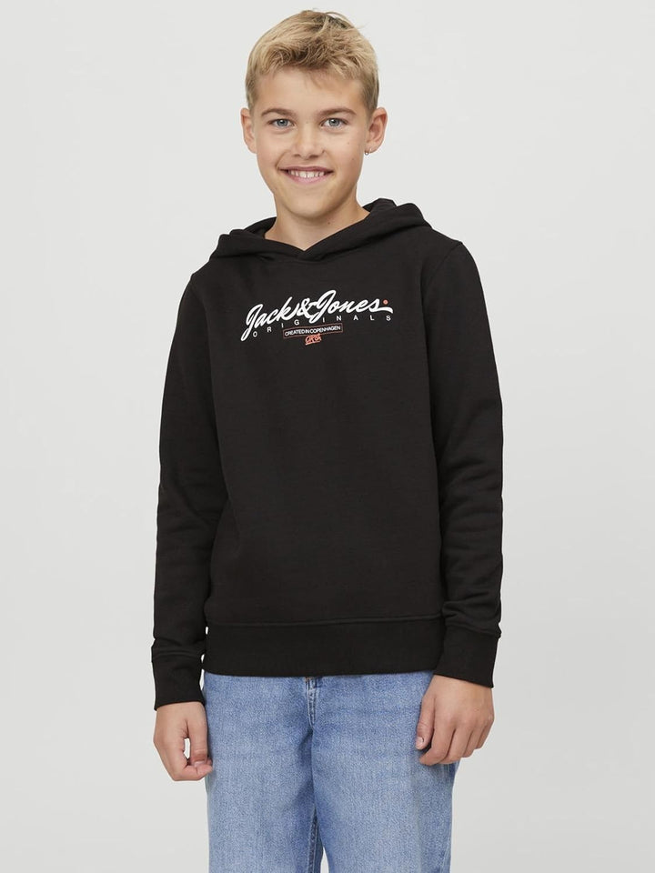 JACK & JONES Boy Kapuzenpullover Logo Kapuzenpullover Junior 140 Schwarz, 140 Schwarz