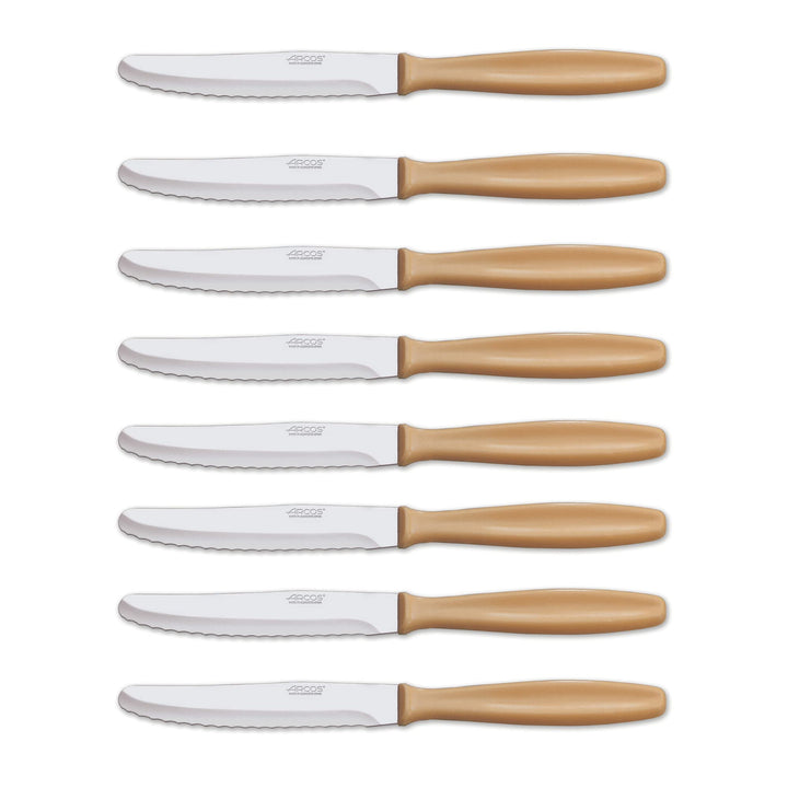 Arcos 705300 Tafelmesser-Set | 8 Stück | Tischmesser | Sägeblätter aus Edelstahl | NITRUM Griff aus