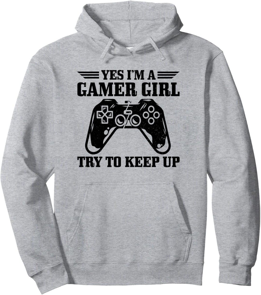 Gamer Girl Gaming Zocken Videospiele Zocker Nerd Geschenk Pullover Hoodie