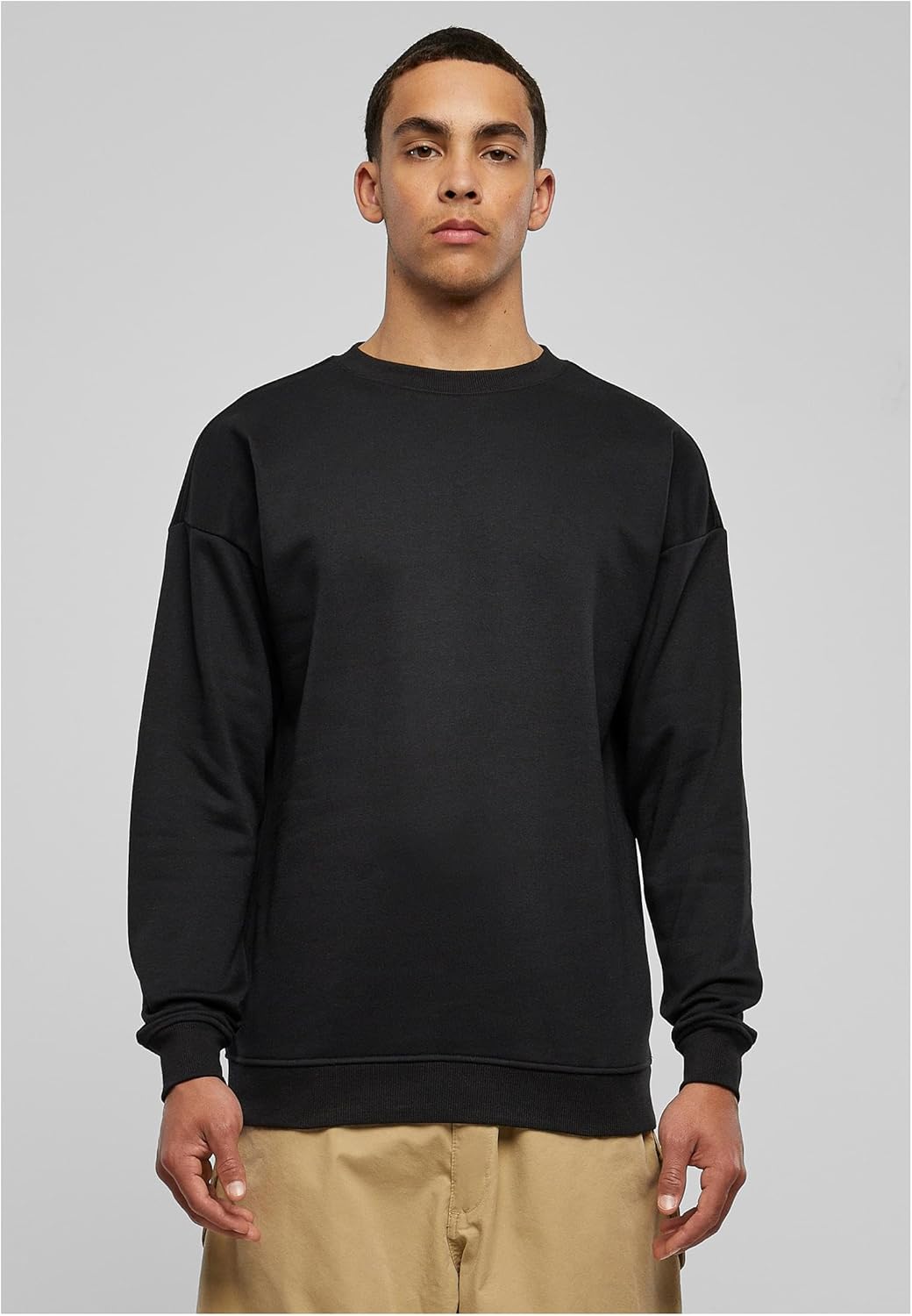 Urban Classics Herren Sweatshirt Sweat Crewneck, Pullover mit breiten Rippbündchen für Männer in vie