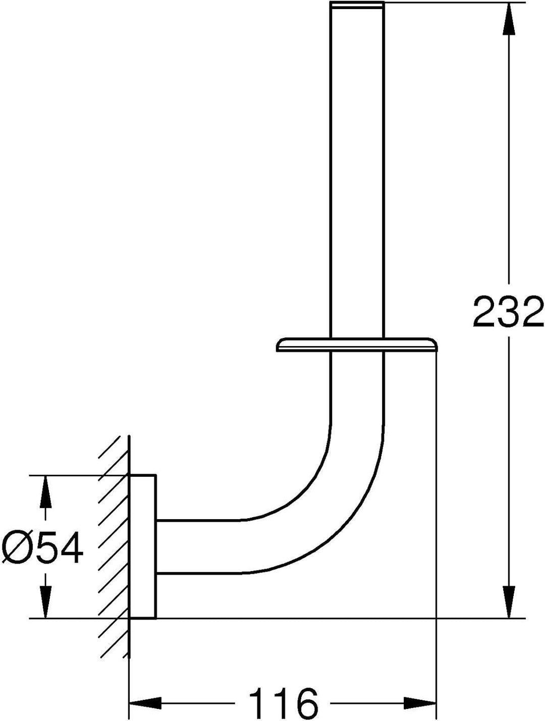 GROHE Start, Toilettenpapier Reserverollenhalter, ohne Bohren (zur Aufbewahrung von Reserverollen, z