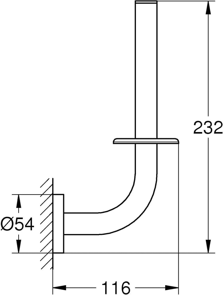 GROHE Start, Toilettenpapier Reserverollenhalter, ohne Bohren (zur Aufbewahrung von Reserverollen, z
