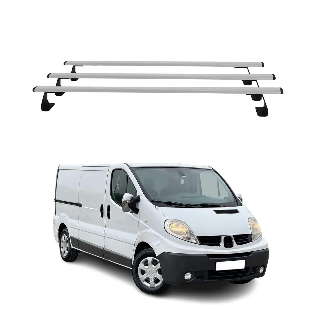 OMAC Heavy Duty Dachträger Querträger kompatibel mit Nissan Primastar 2001-2014 – 3 Stangen – Stahl