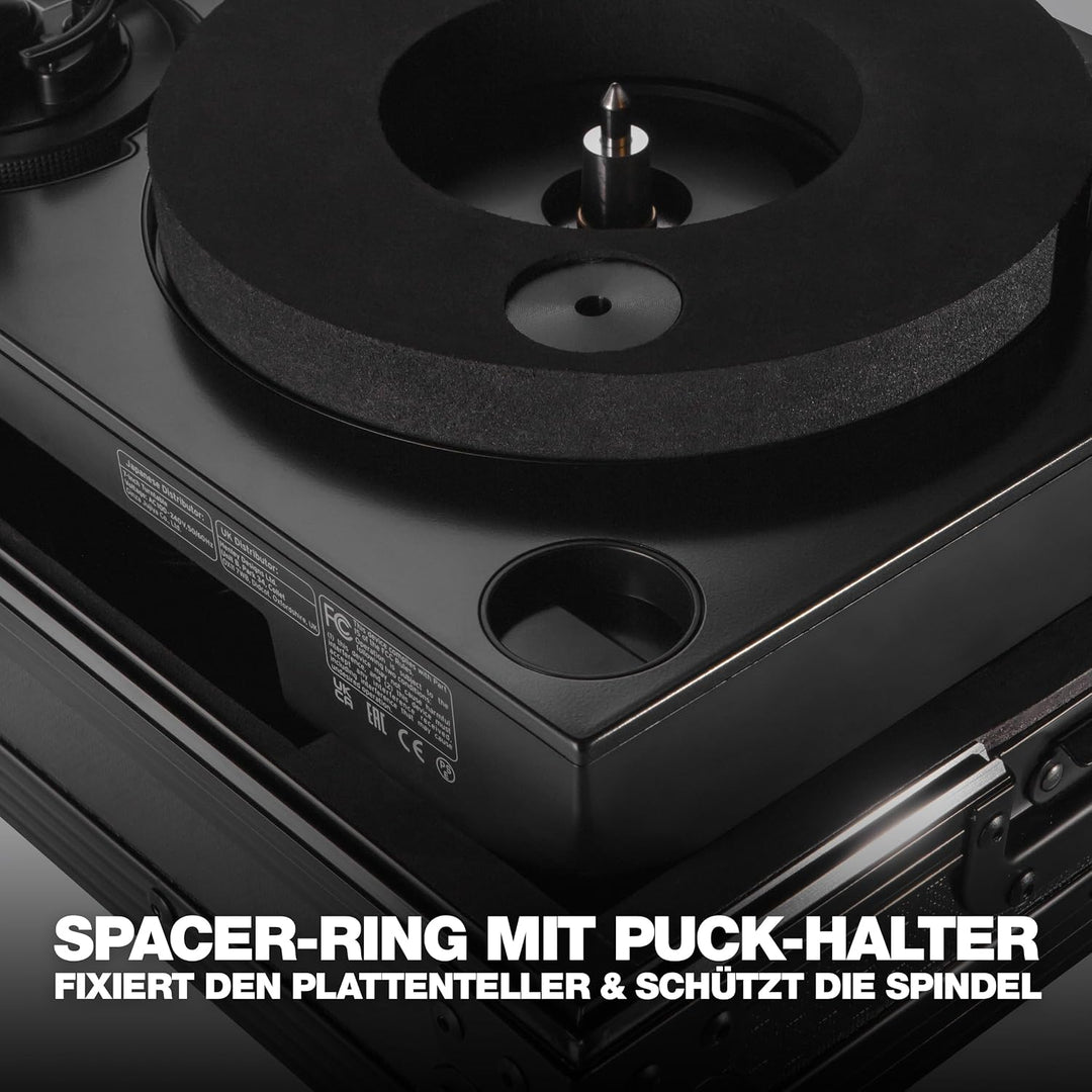 Reloop Premium RP-7 Turntable Case - Robuste Konstruktion mit kratzfester Hexa-Oberfläche in mattem