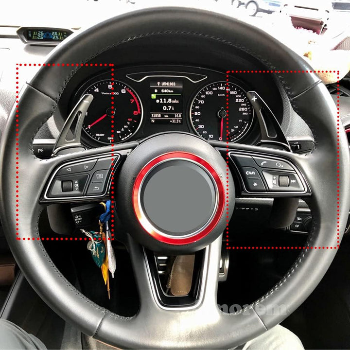 HIBEYO Auto Schaltwippen 2 Stücke Lenkrad Schaltpaddel Verlängerung Schaltwippen für Audi A1 A3 A4L