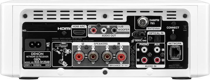 Denon RCD-N12DAB Kompaktanlage, HiFi Verstärker, CD-Player, Internetradio, Musikstreaming, HEOS Mult