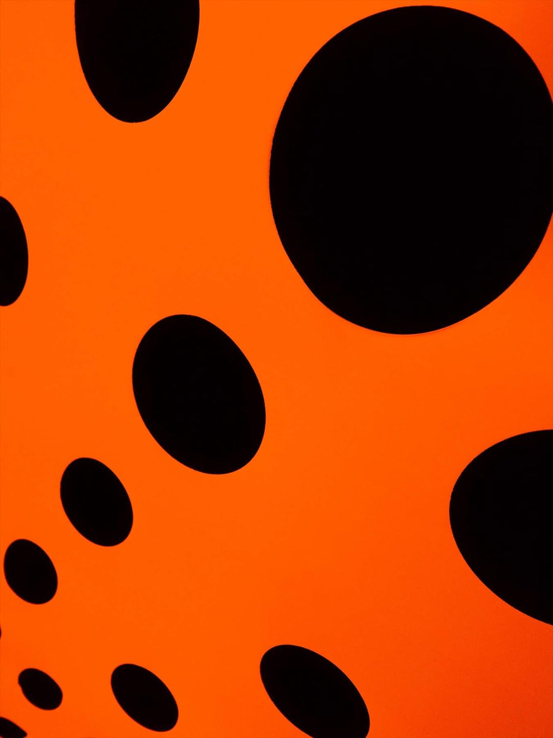 PSYWORK Schwarzlicht Segel Spandex | Mandala Dots | Orange | 3 x 3m | UV-aktiv | Leuchtend | Wandtuc