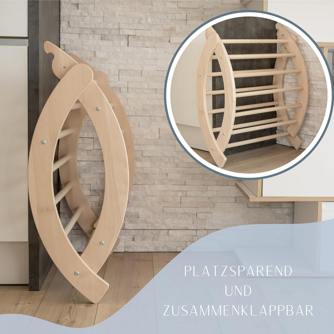 JOWE Kletterbogen aus Holz - 100% Made in Austria - Klettergerüst aus Buche massiv (nur Kletterbogen