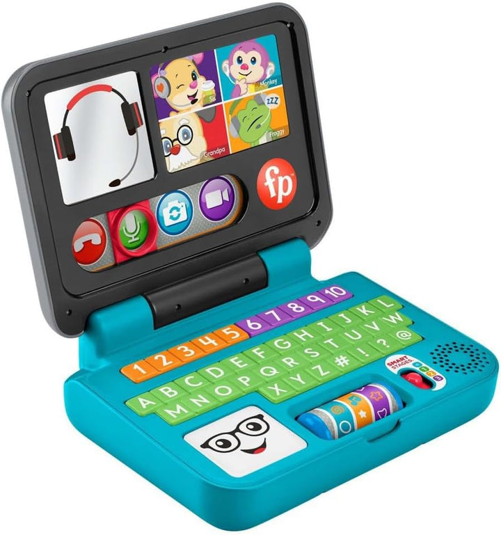 Fisher-Price Lernspass Homeoffice Laptop – elektronisches Lernspielzeug mit Smart-Stages-Lerninhalte
