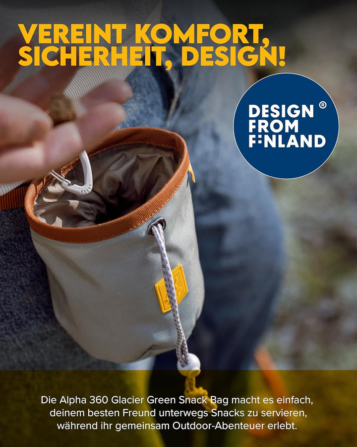 Woolly Wolf Alpha 360 Snack Bag Glacier Green One Size - Leckerlitasche für Hunde, praktischer Futte