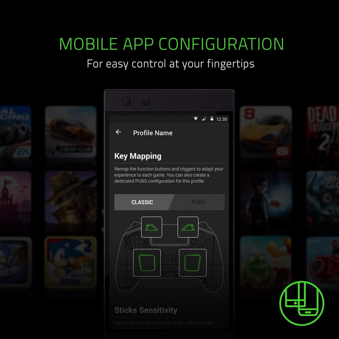 Razer Raiju Mobile - Mobiler Gaming-Controller für Android (Ergonomisches Layout mit Multifunktionst