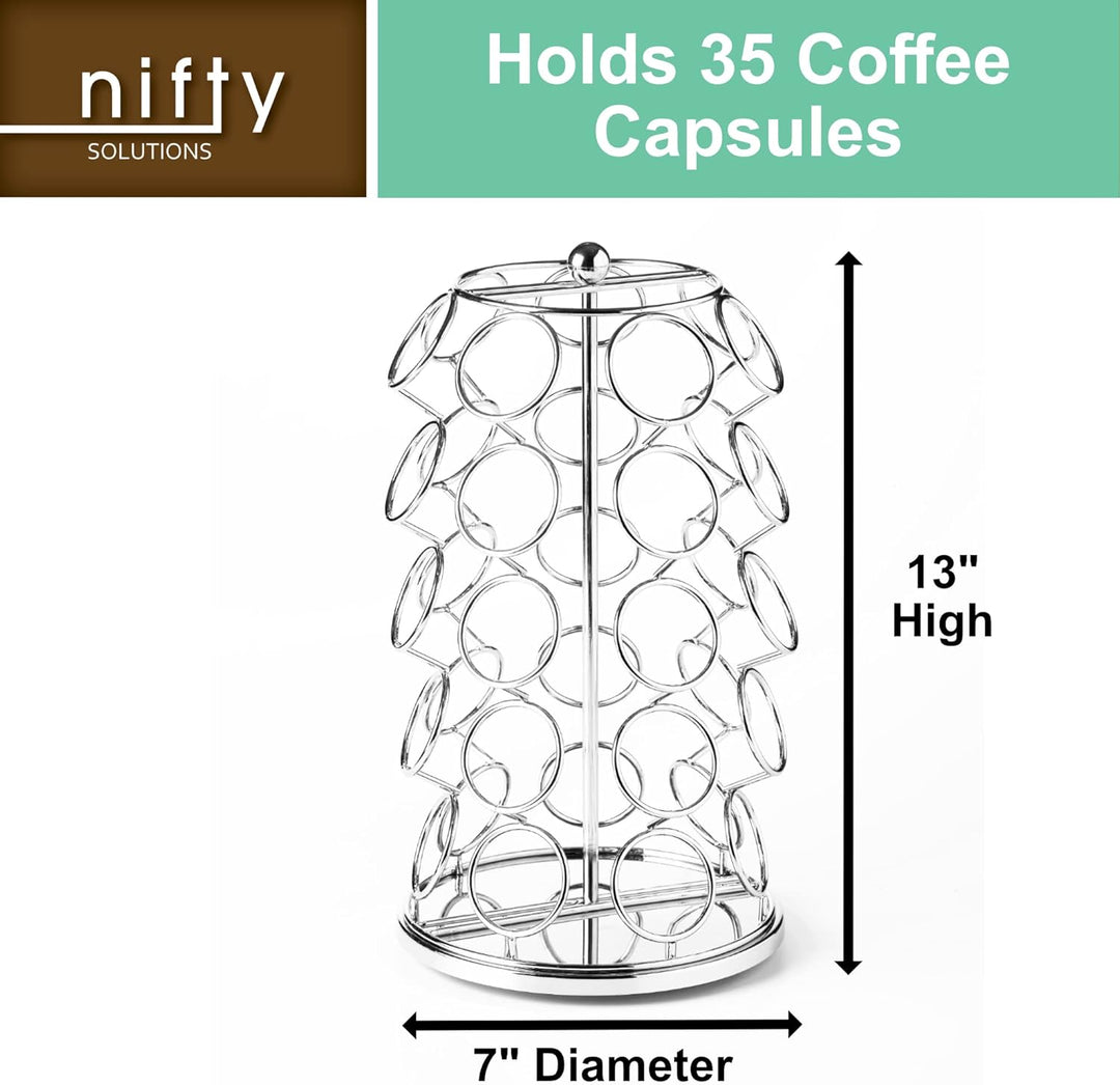 NIFTY K-Cup Karussell in Chrom für 35 K-Cups. chrome 1 Stück, Chrome 1 St&amp;