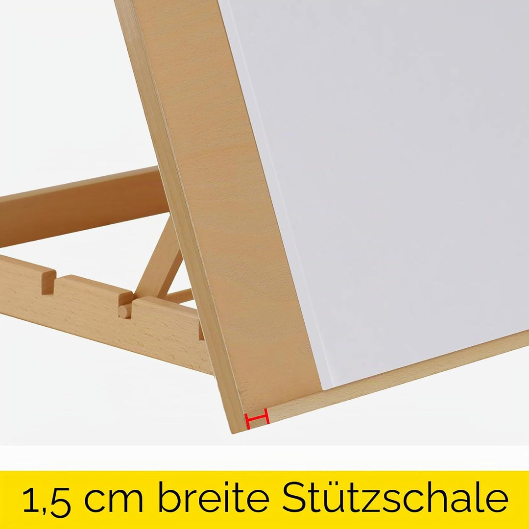 MEEDEN Extra grosse Schreibtischstaffelei: 50,8 x 76,2 cm, tragbar, Buchenholz, Standstaffelei – 5 P