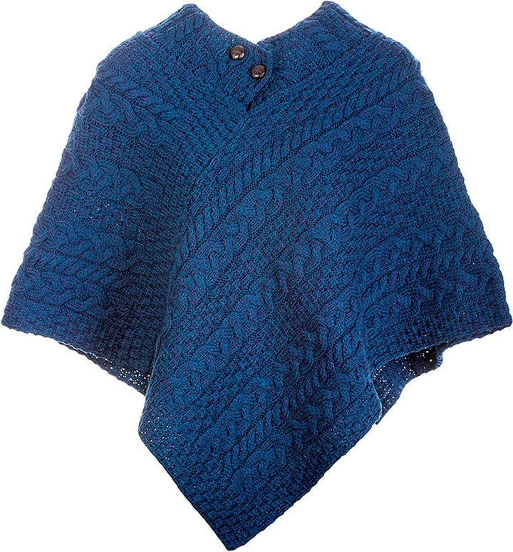 Aran Woollen Mills Damen Pullover Einheitsgrösse Blau, Einheitsgröße Blau