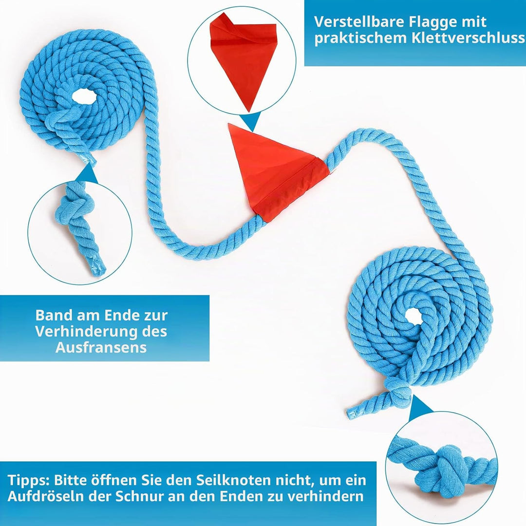 CWLAKON Tauziehen Seilspiel, Outdoor Spiele Gartenspiele für Kinder Erwachsene, Medaillen für Kinder