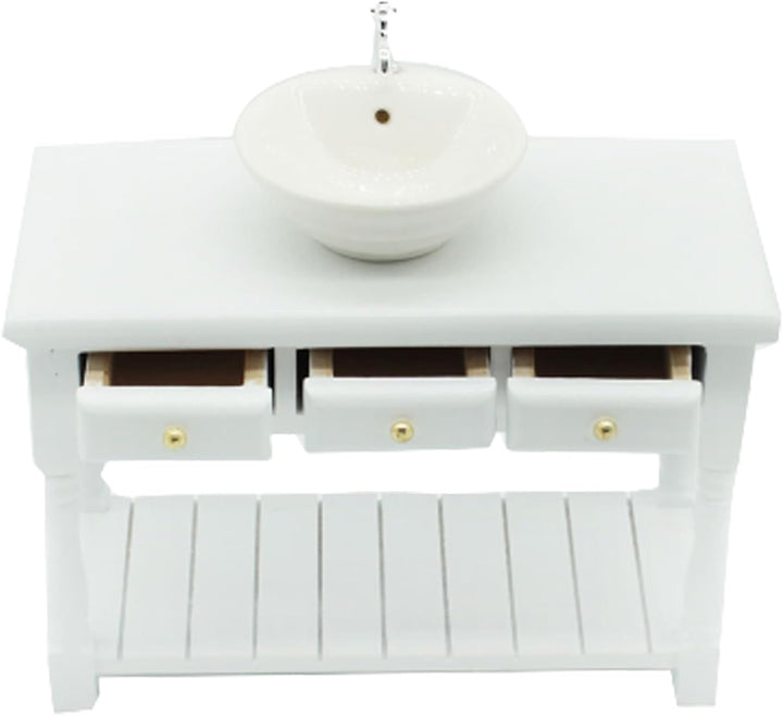 Wichtel Zubehör, Dolls House Accessoires, Puppenhausmöbel 1:12 Square Dollhouse Badewaschbecken mit