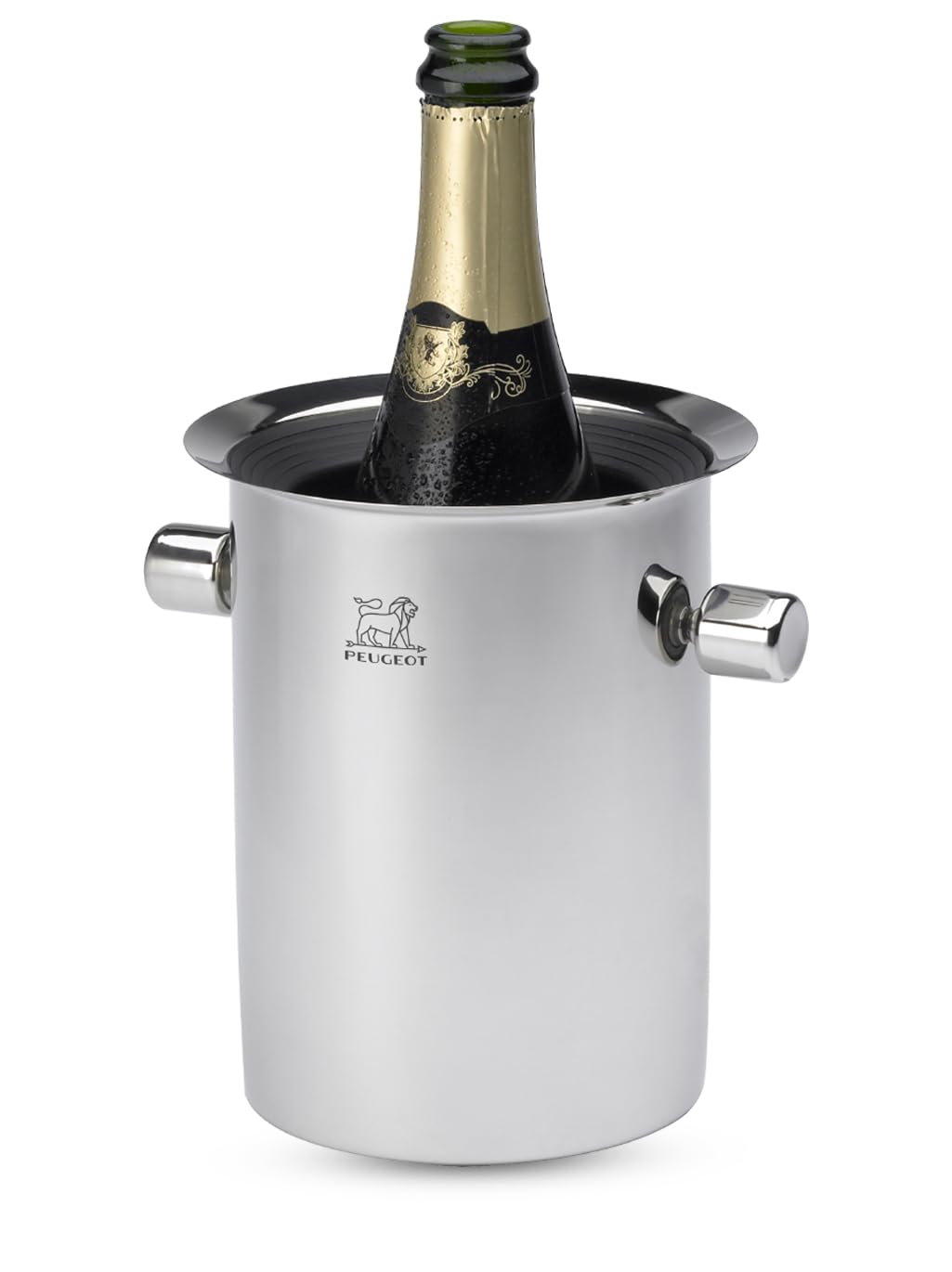 Peugeot Flaschenkühler mit Kühlakkus, Für Sekt- und Weinflaschen, Höhe: 19 cm, Edelstahl, 220068, Ed