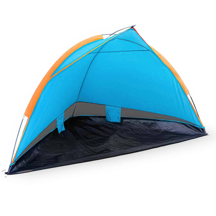 Blumixx Pop Up Strandmuschel für 2–3 Personen – Windschutz & Sonnenschutz Strand Zelt, kompakt faltb