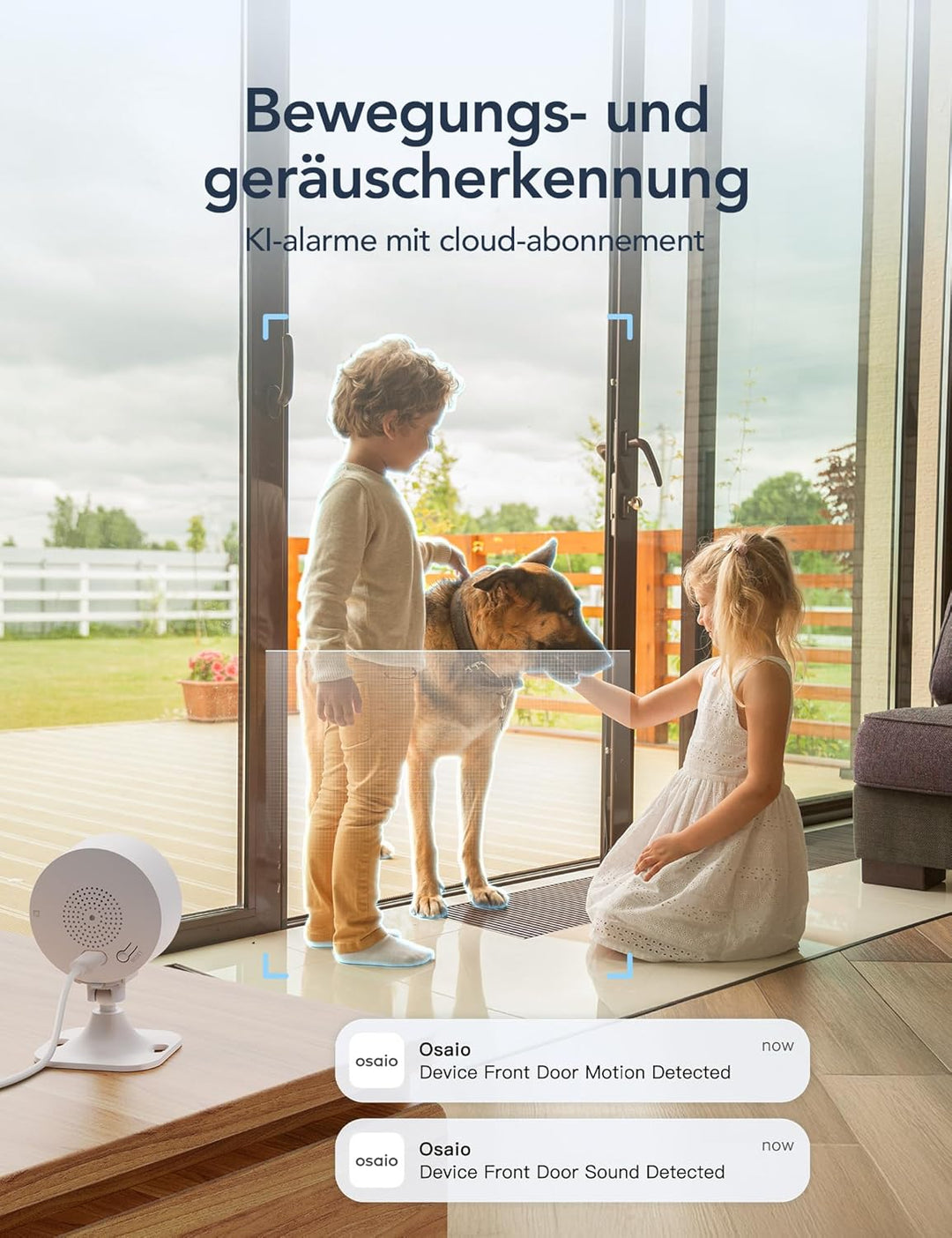 GNCC GC3 überwachungskamera Innen mit Nachtsicht, 1080P HD WLAN Indoor Kamera, Zwei-Wege-Audio, PIR