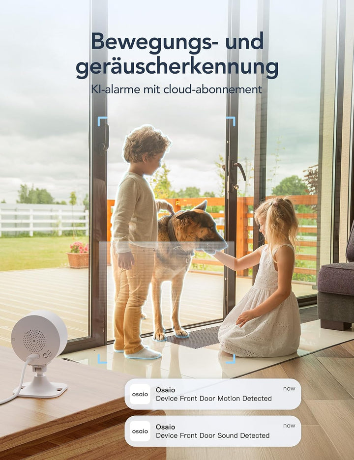 GNCC 4-Pack Überwachungskamera Innen, Haustierkamera mit App, 2.4Ghz WLAN