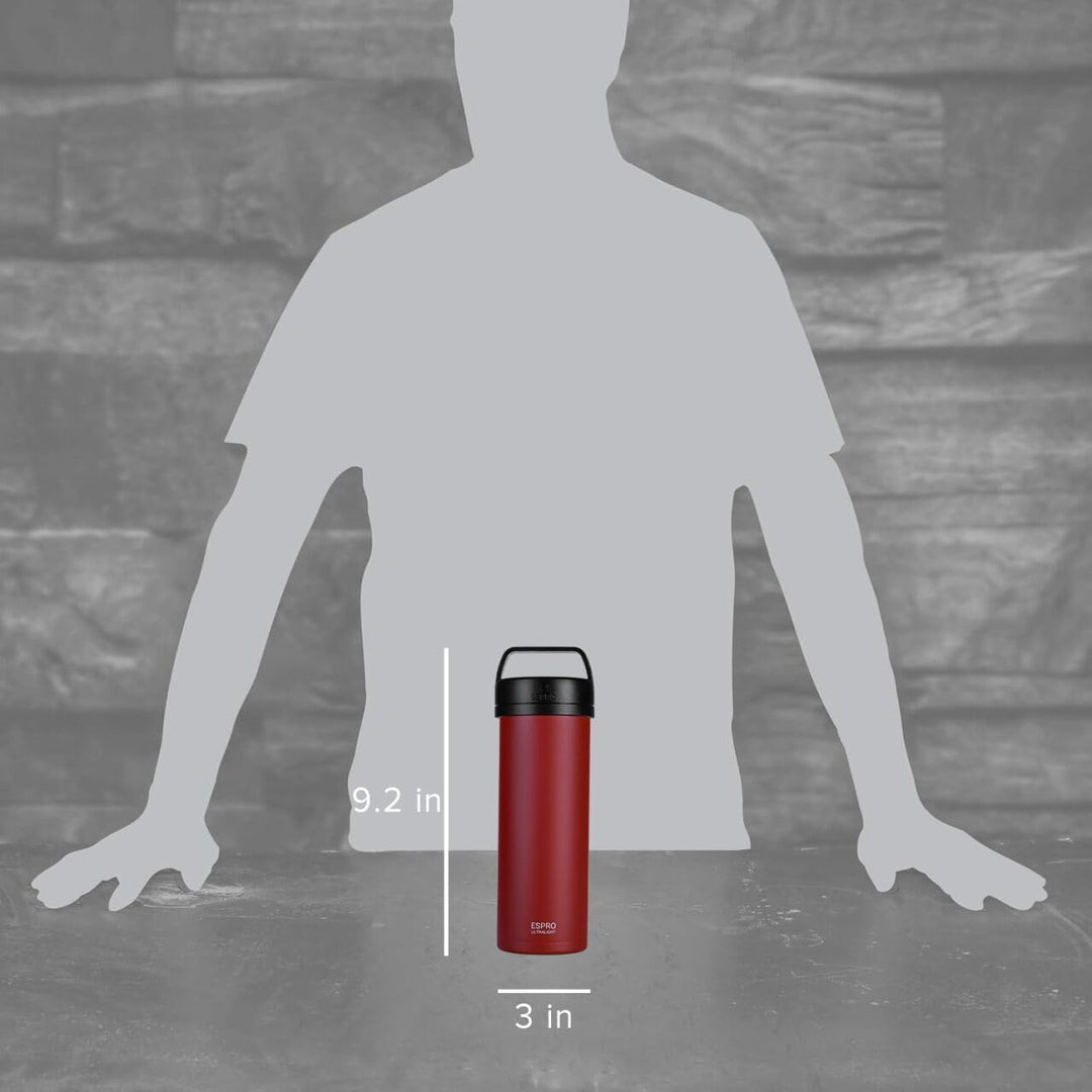 ESPRO – P0 Ultralight – Französische Kaffeepresse für Einzelportionen und leichte Trinkflasche für R