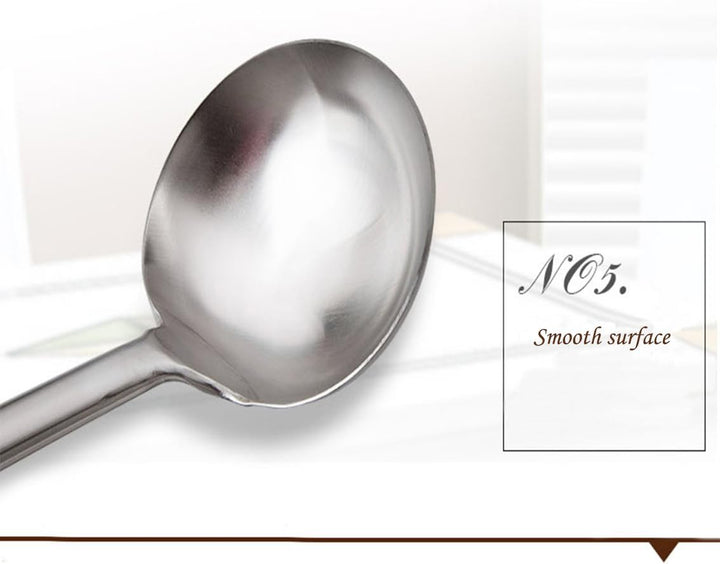 TENTA Kitchen Professional Large Stainless Steel Serving Ladle Spoon - Gravy Ladle Soup Spoon for Sc