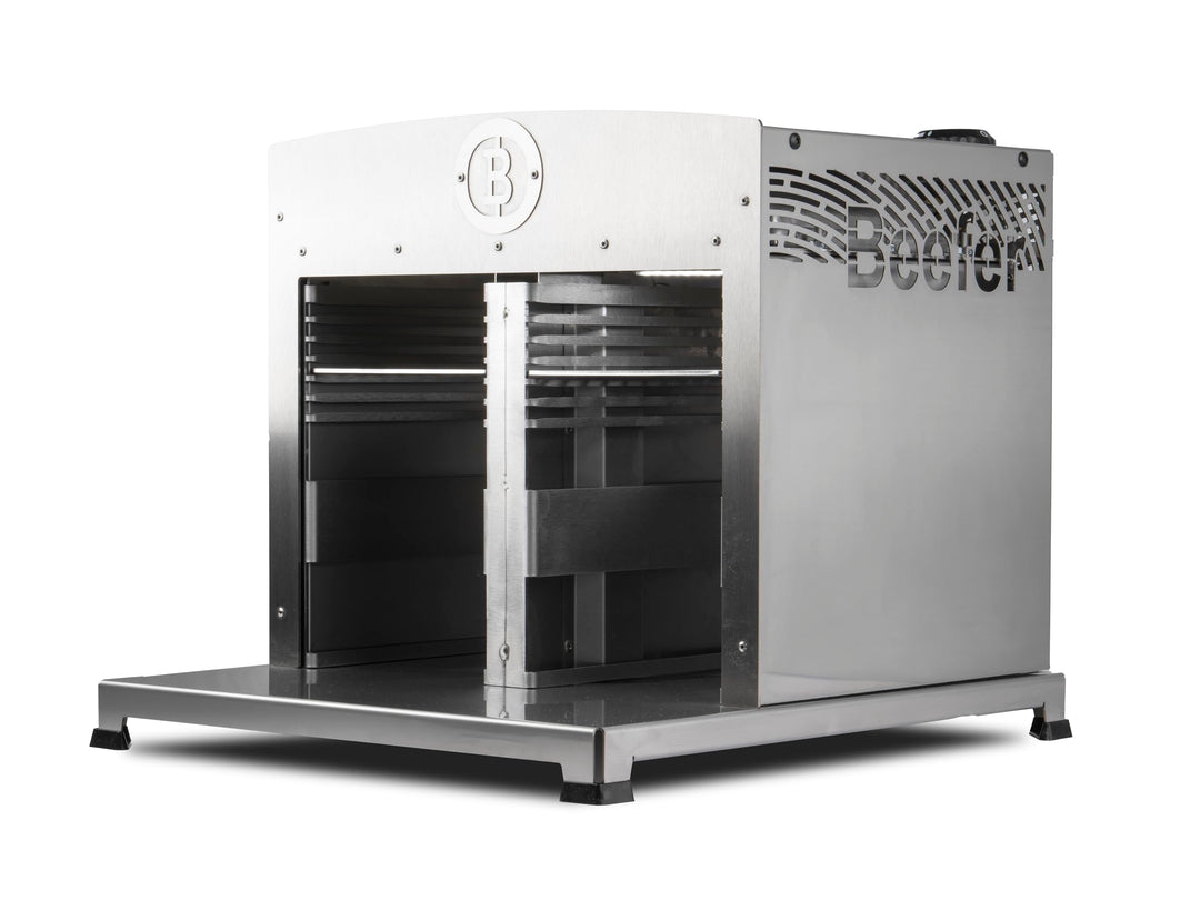 Beefer TwinPro mit herausnehmbarer Trennwand für doppelten GarraumI 800° Oberhitzegrill I Vollständi