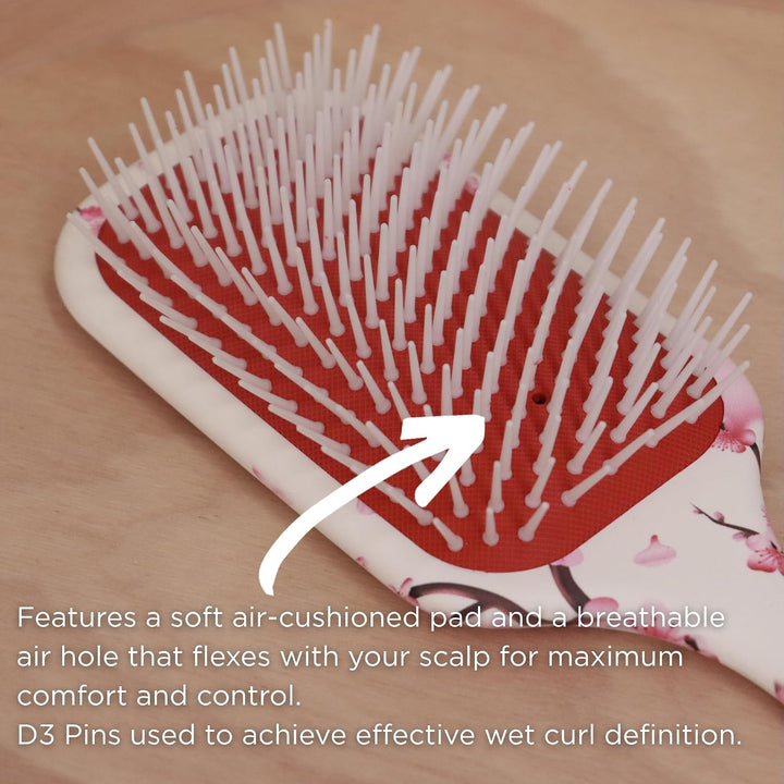 Denman Detangling &amp; Styling Hairbrush, D38, Cherry Blossom